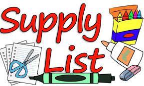  Supply List for Next School Year